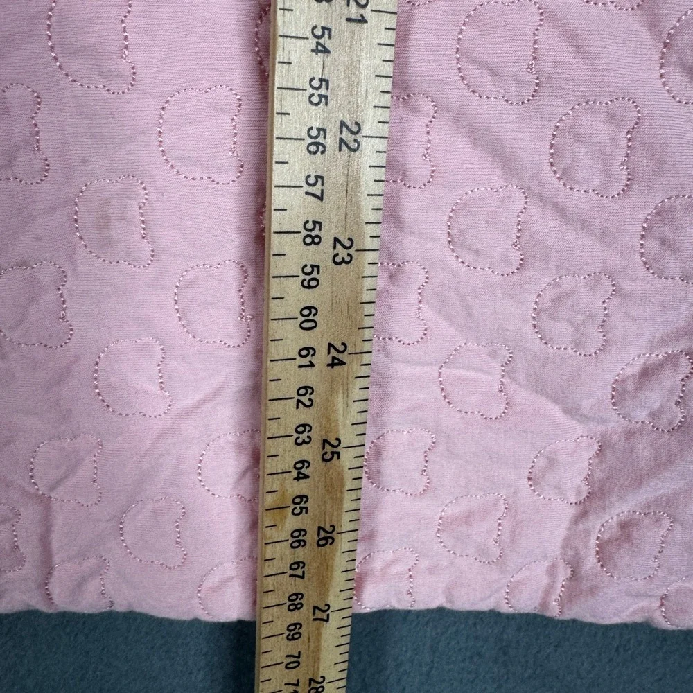 Moschino Baby Quilted Blanket Pink Teddy Bear Stripe 100% Cotton‎ One Size